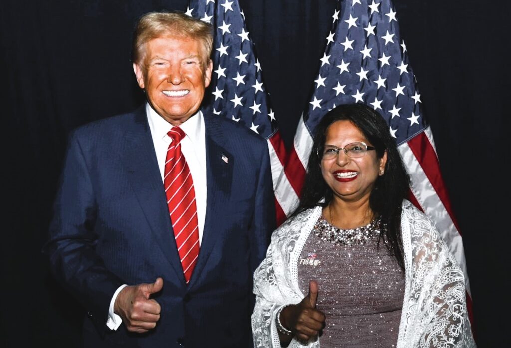 President-elect Donald Trump and Dr. Shoba Chokkalingam. PHOTO: AHC