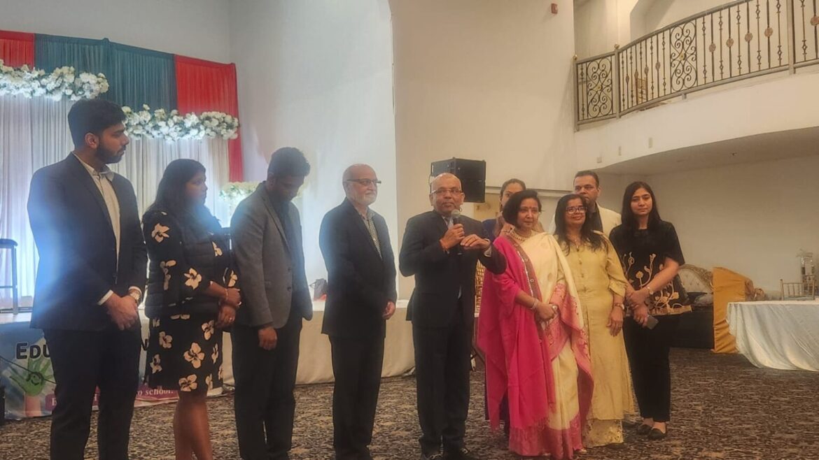 Grand Sponsor for the EduCare Foundation Gala, Sunil Bagaria, founder of GDB International, speaking at the event at Royal Albert’s Palace, December 15, 2024. All PHOTOS: EduCare