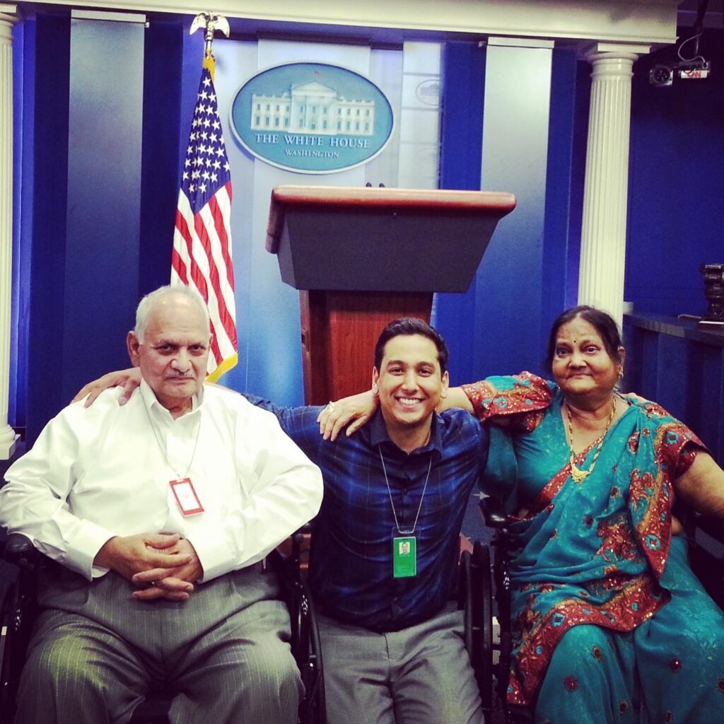 Ashwani Jain with his grandparents. PHOTO: Ashwani Jain