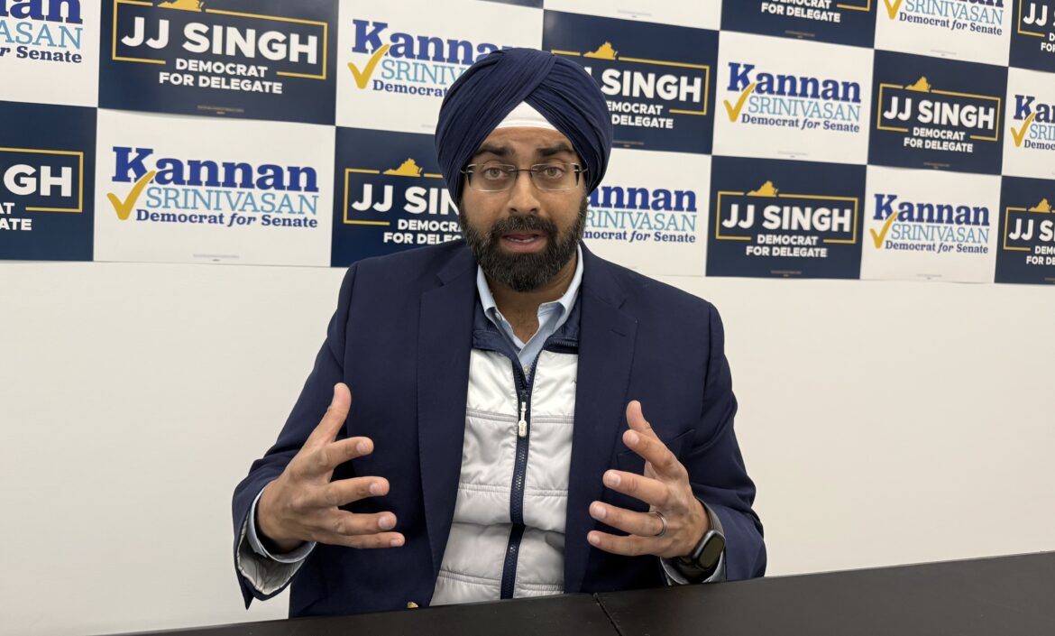 JJ Singh during the exclusive interview with South Asian Herald at his campaign headquarters in Ashburn, Virginia, on December 31, 2024. PHOTO: T. Vishnudatta Jayaraman, SAH