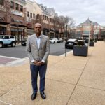 Ram Venkatachalam, the Republican nominee for the Virginia House of Delegates (HD 26), on January 3, 2024, outside the Brambleton Library in Virginia. PHOTO: T. Vishnudatta Jayaraman, SAH