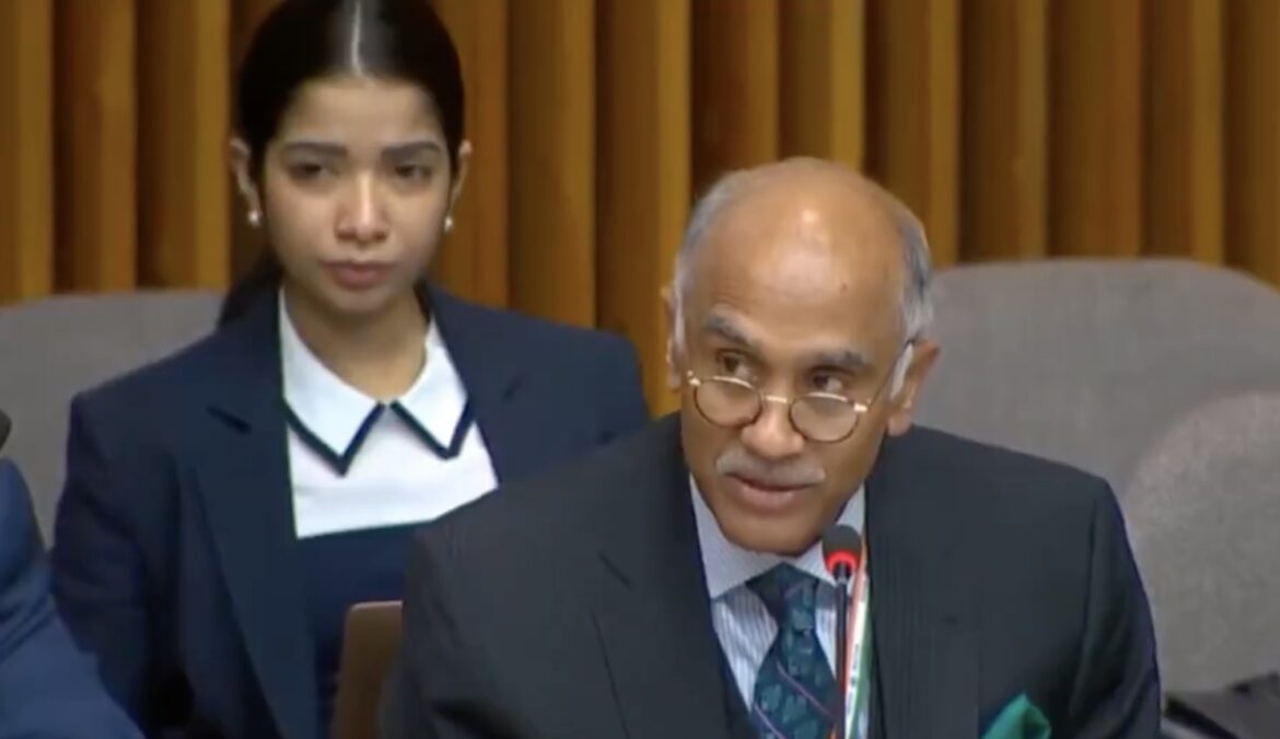 Ambassador P Harish during his FfD4 briefing on January 22, 2025, at the United Nations in New York. PHOTO: ScreenshotX@IndiaUNNewYork