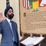 Navdeep Singh (Duncan) Sachdeva being sworn in to the Los Angeles Central Area Planning Commission. PHOTO: Navdeep Singh Sachdeva