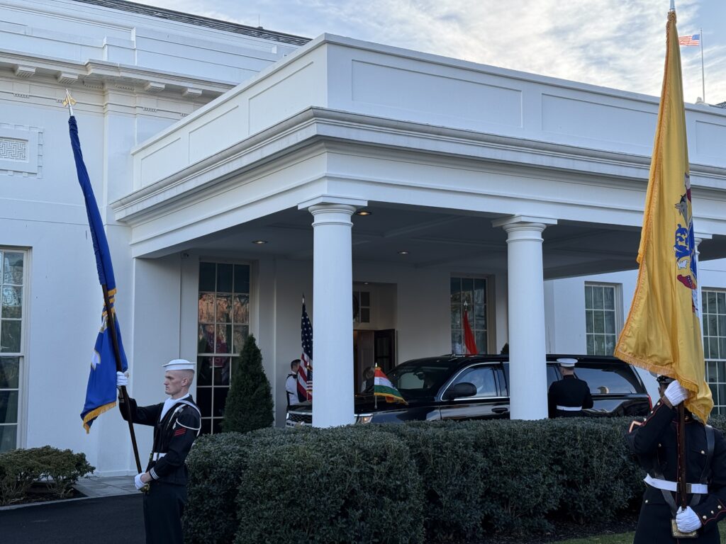 Prime Minister Narendra Modi arriving at the White House on February 13, 2025. PHOTO: T. Vishnudatta Jayaraman, SAH