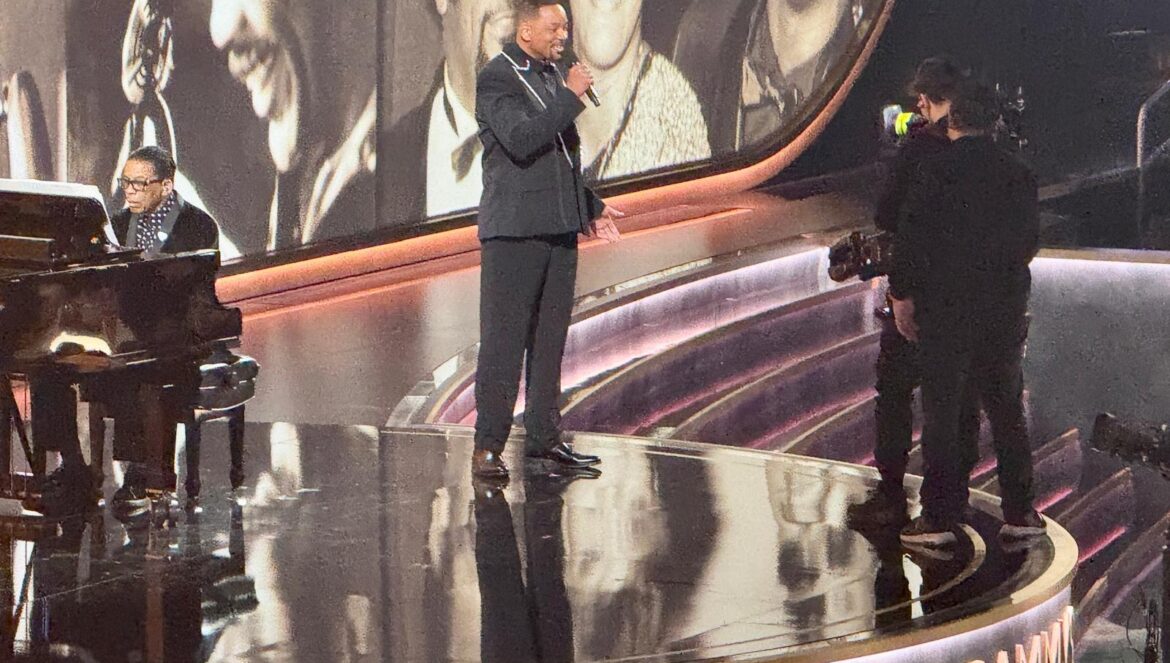 Will Smith speaking about Quincy Jones at the 67th Annual Grammy Awards on February 2, 2025, in Los Angeles. PHOTO: Cassandra Campbell