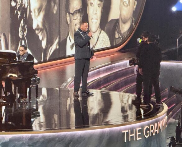 Will Smith speaking about Quincy Jones at the 67th Annual Grammy Awards on February 2, 2025, in Los Angeles. PHOTO: Cassandra Campbell