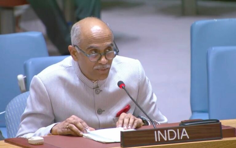 Permanent Representative of India to the United Nations, Ambassador Harish Parvathaneni addressing the UNSC Open Debate on June 10, 2026, at the United Nations in New York. PHOTO: ScreenshotX@IndiaatUN
