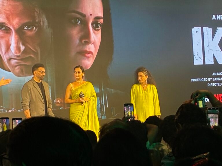 Sunny Deol, Dia Mirza and Tilottama Shome at the trailer launch of Ikka. PHOTO: Rajiv Vijayakar, SAH