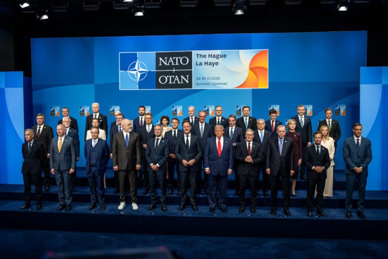 President Donald Trump with NATO leaders at the 2025 NATO Summit in The Hague in Netherlands. PHOTO: X@WhiteHouse