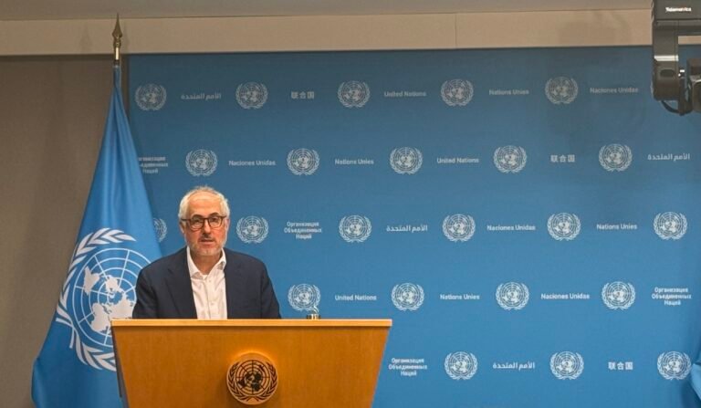 UN Secretary-General spokesperson Stéphane Dujarric during the press briefing on August 19, 2026, at the UN Headquarters in New York. PHOTO: T. Vishnudatta Jayaraman, SAH
