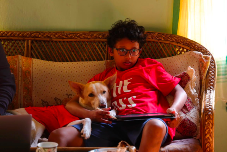 Master Maahi Rai and Dog Oscar in Ohh My Dog. PHOTO: Mediasmiths