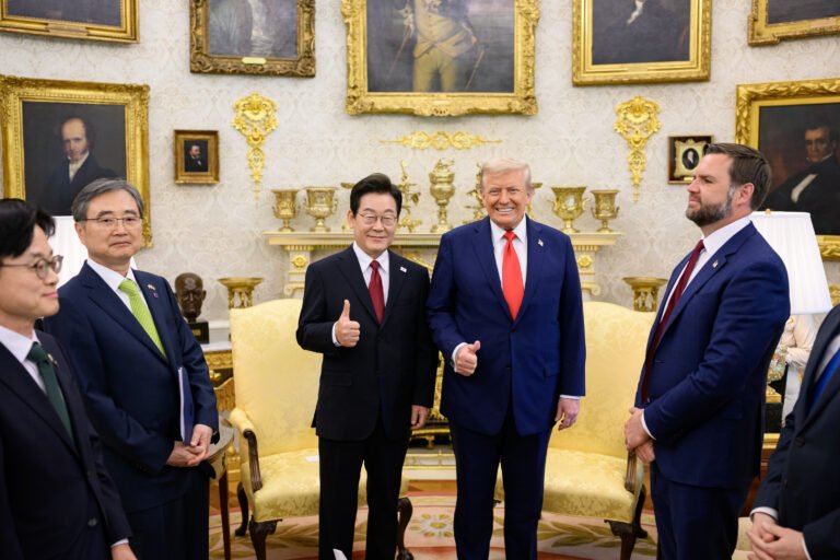 President Donald J. Trump and President of South Korea Lee Jae-myung on August 25, 2025, at the White House. PHOTO: X@WhiteHouse 