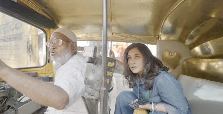 Richa Chadha talks to an autorickshaw driver about Gilbert Hill. PHOTO: Hardly Anonymous PR