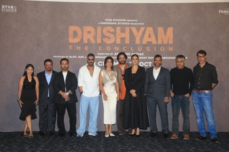 The Drishyam team at the trailer launch. PHOTO: Universal PR