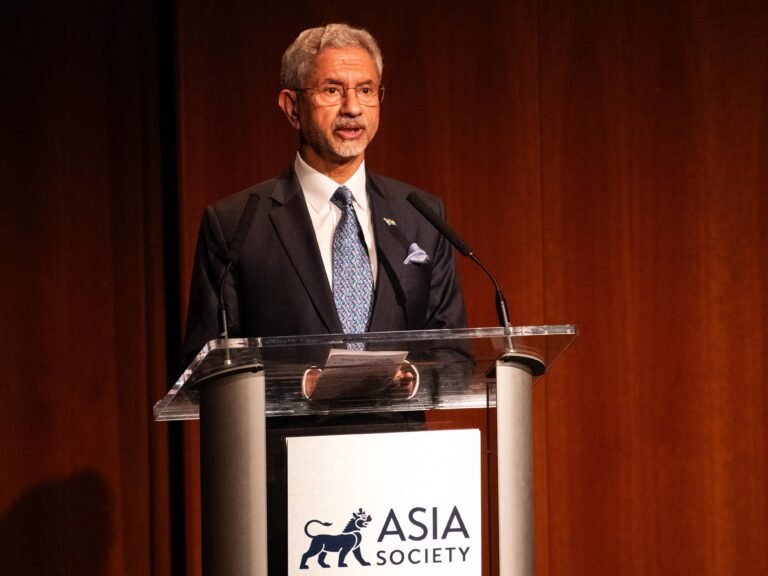 India’s Foreign Minister S. Jaishankar delivering his opening remarks at the Asia Society Policy Institute in New York on September 28, 2026, on the sidelines of the 81st session of the United Nations General Assembly. PHOTO: SAH