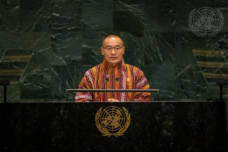 Prime Minister of Bhutan, Dasho Tshering Tobgay addressing the 81st session of the United Nations General Assembly in New York on September 22, 2026, in New York. PHOTO: United Nations