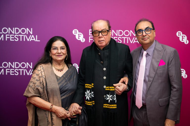 Rukhsar and Tajdar Amrohi with Film Heritage Foundation's Shivendra Singh Dungarpur at the UK screening of the restored Pakeezah. PHOTO: Dream N Hustle Media